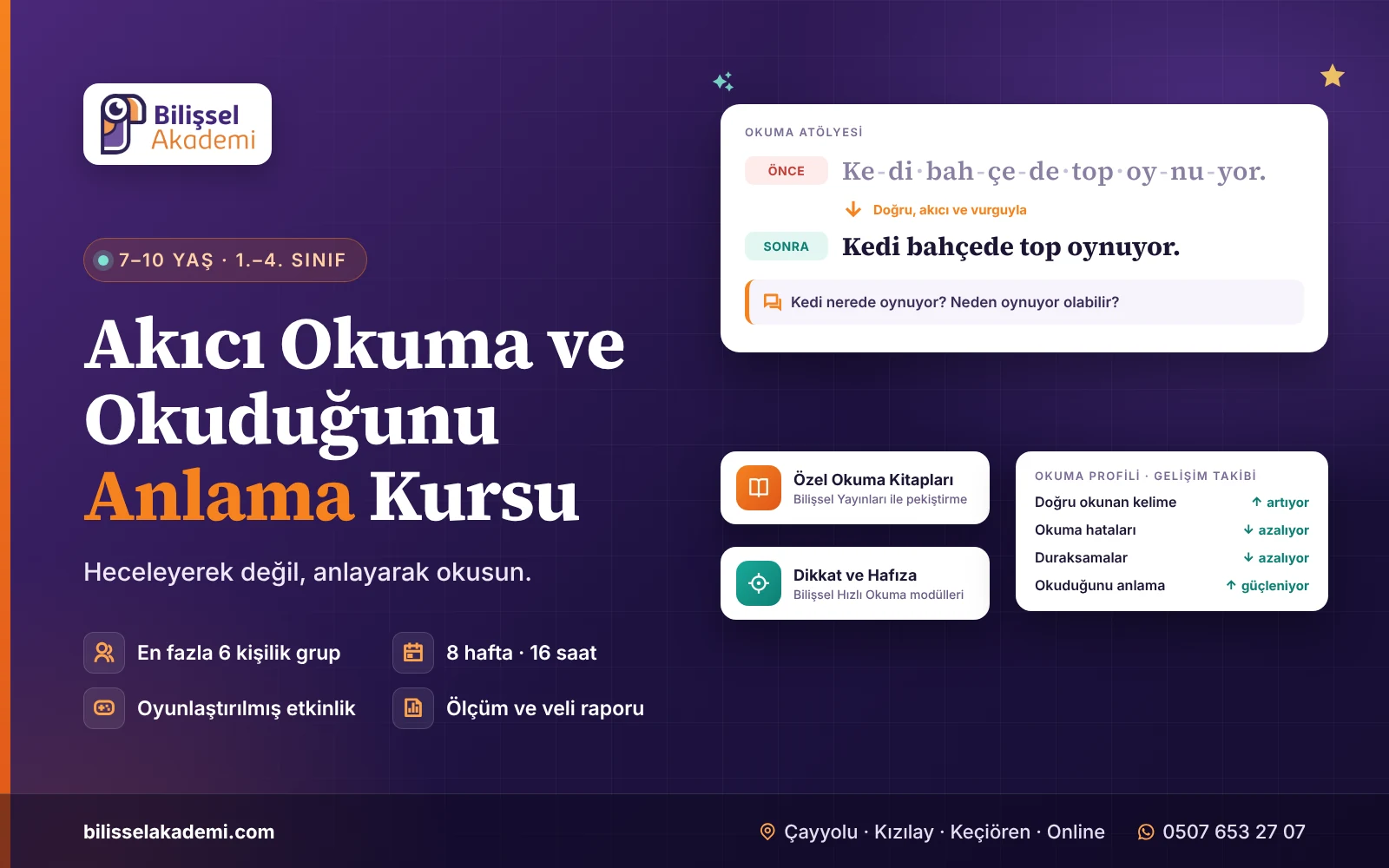 Akıcı Okuma ve Okuduğunu Anlama Kursu