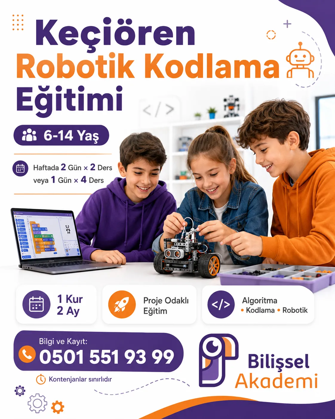 Keçiören Robotik Kodlama Eğitimi | 6-14 Yaş
