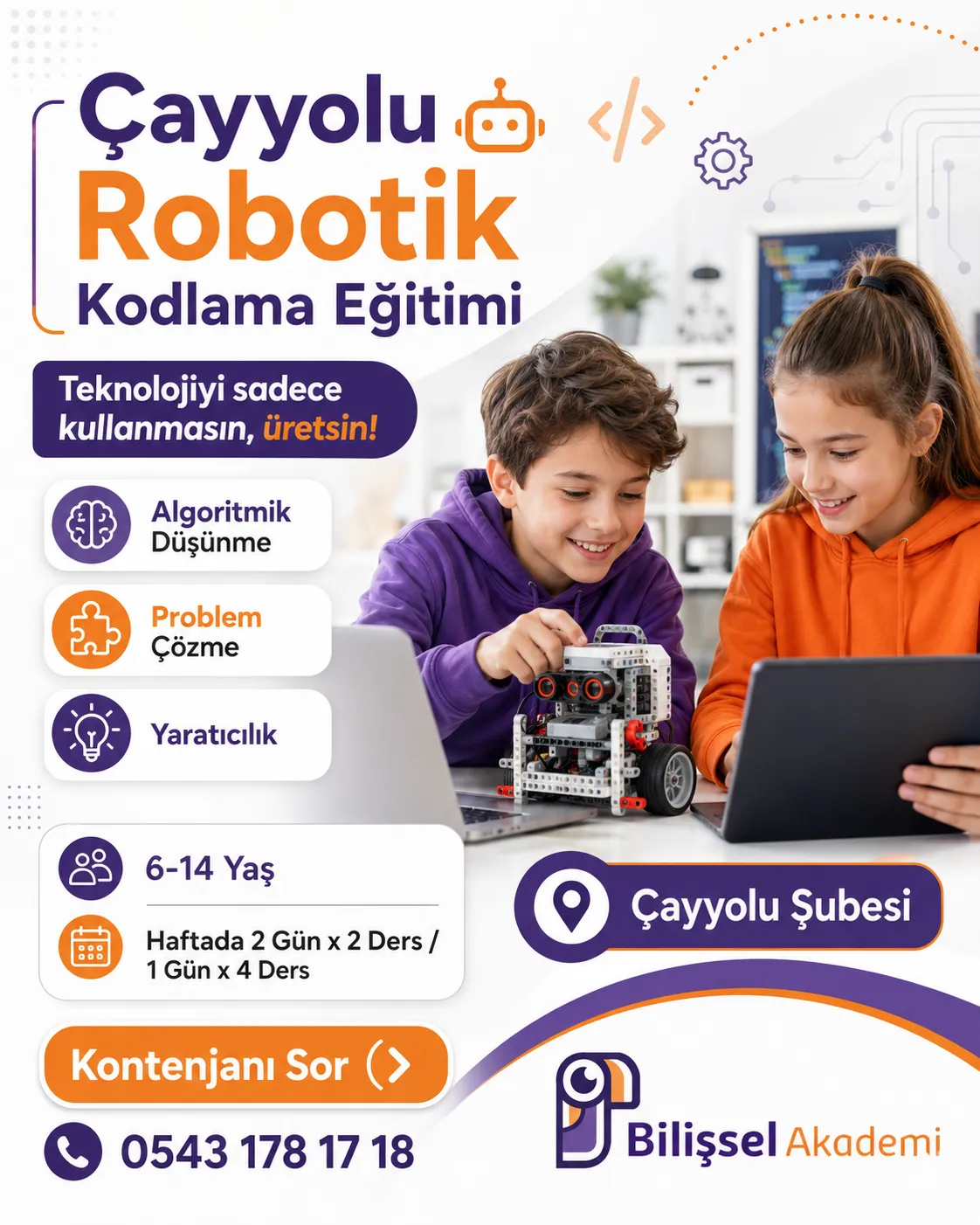 Çayyolu Robotik Kodlama Eğitimi | 6-14 Yaş
