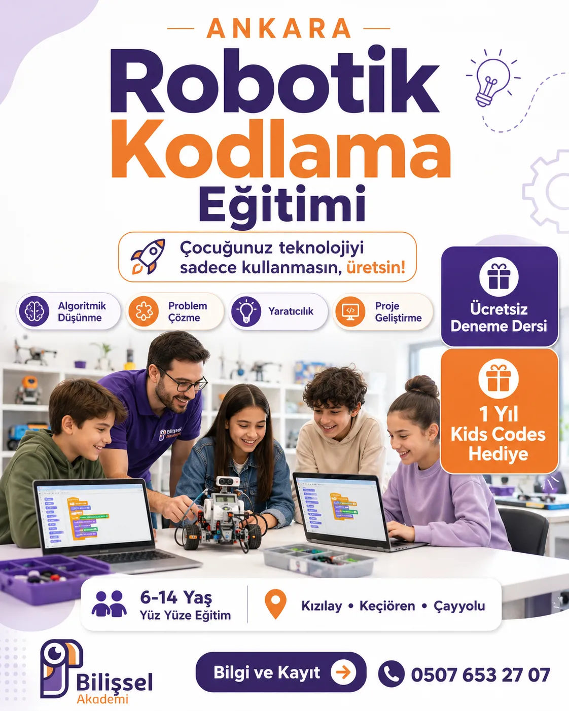 Ankara Robotik Kodlama Eğitimi | 1 Yıl Yazılım Hediye