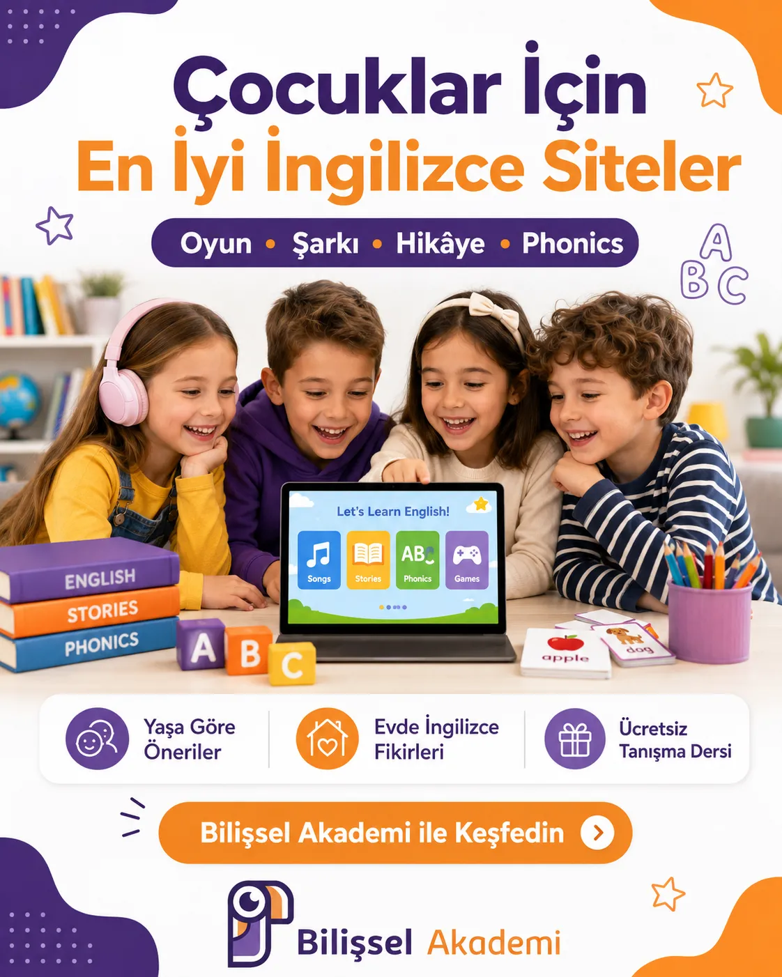 Çocuklar İçin En İyi İngilizce Siteler: Bilişsel Akademi Önerileri
