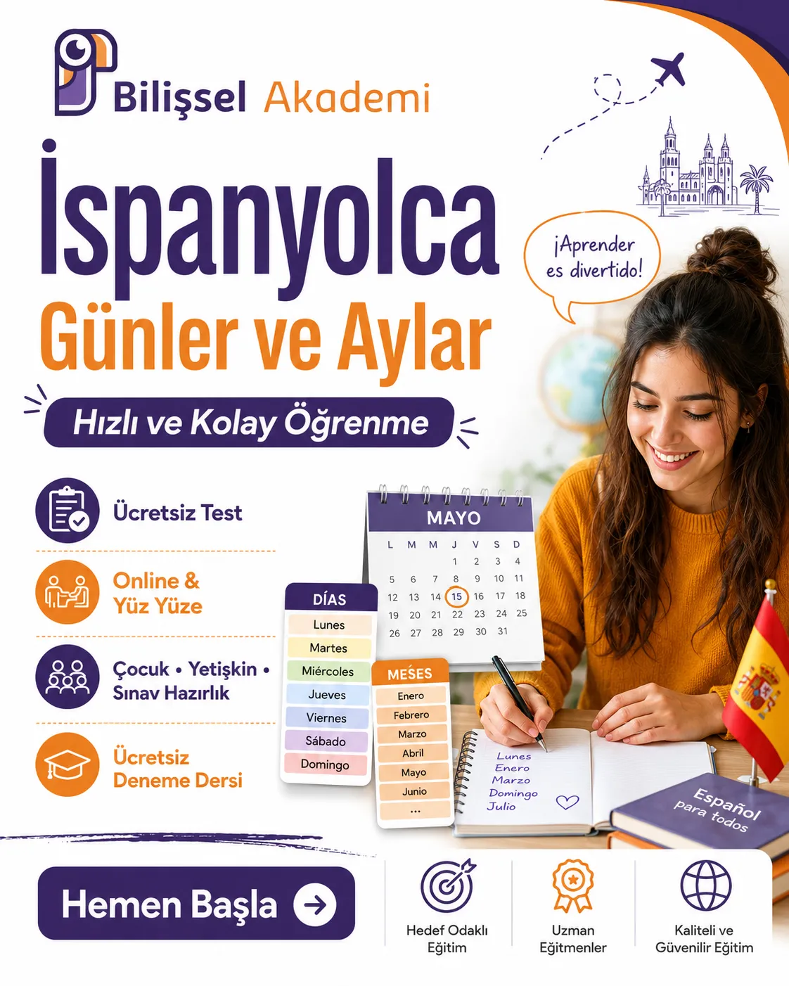 İspanyolca Günler ve Aylar: Hızlı ve Kolay Öğrenme Rehberi