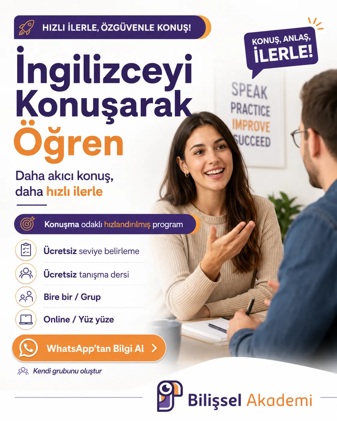 Konuşma Odaklı Hızlandırılmış İngilizce Kursu Ankara