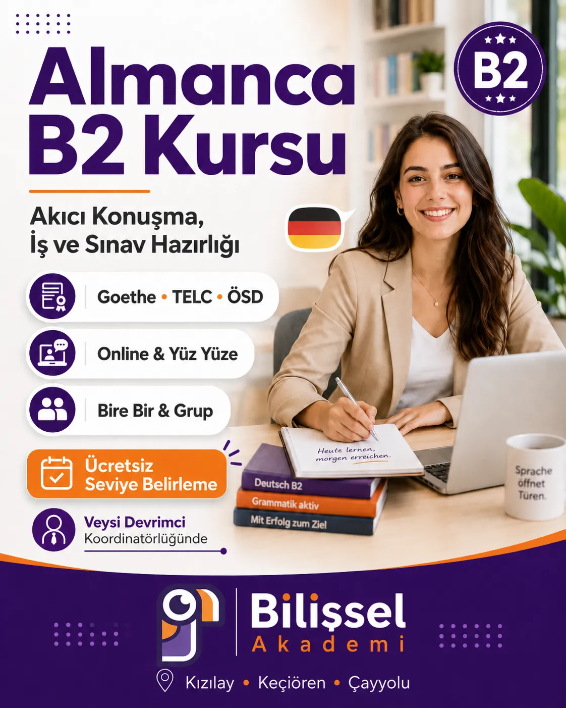 Almanca B2 Kursu Ankara: Akıcı Konuşma, İş ve Sınav Hazırlığı