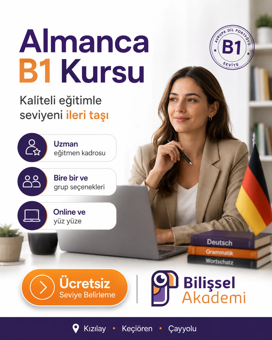 Almanca B1 Kursu Ankara: Bağımsız Konuşma ve Sınav Hazırlığı