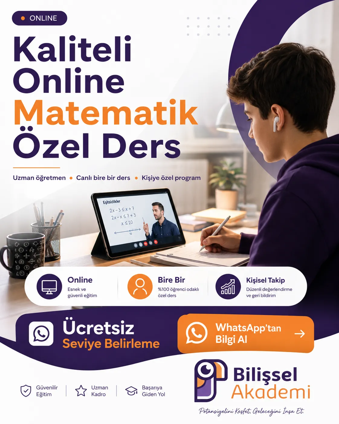 Online Matematik Özel Ders: Canlı Bire Bir Eğitim ve Kişisel Takip