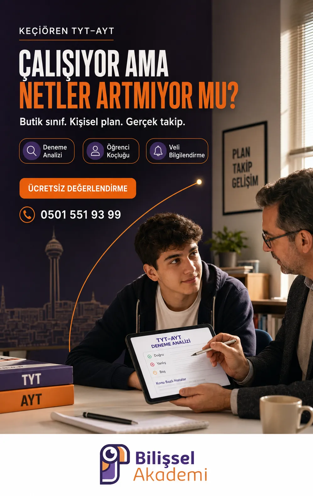 Keçiören TYT–AYT Kursu: Butik Sınıfta Kişiye Özel YKS Hazırlığı