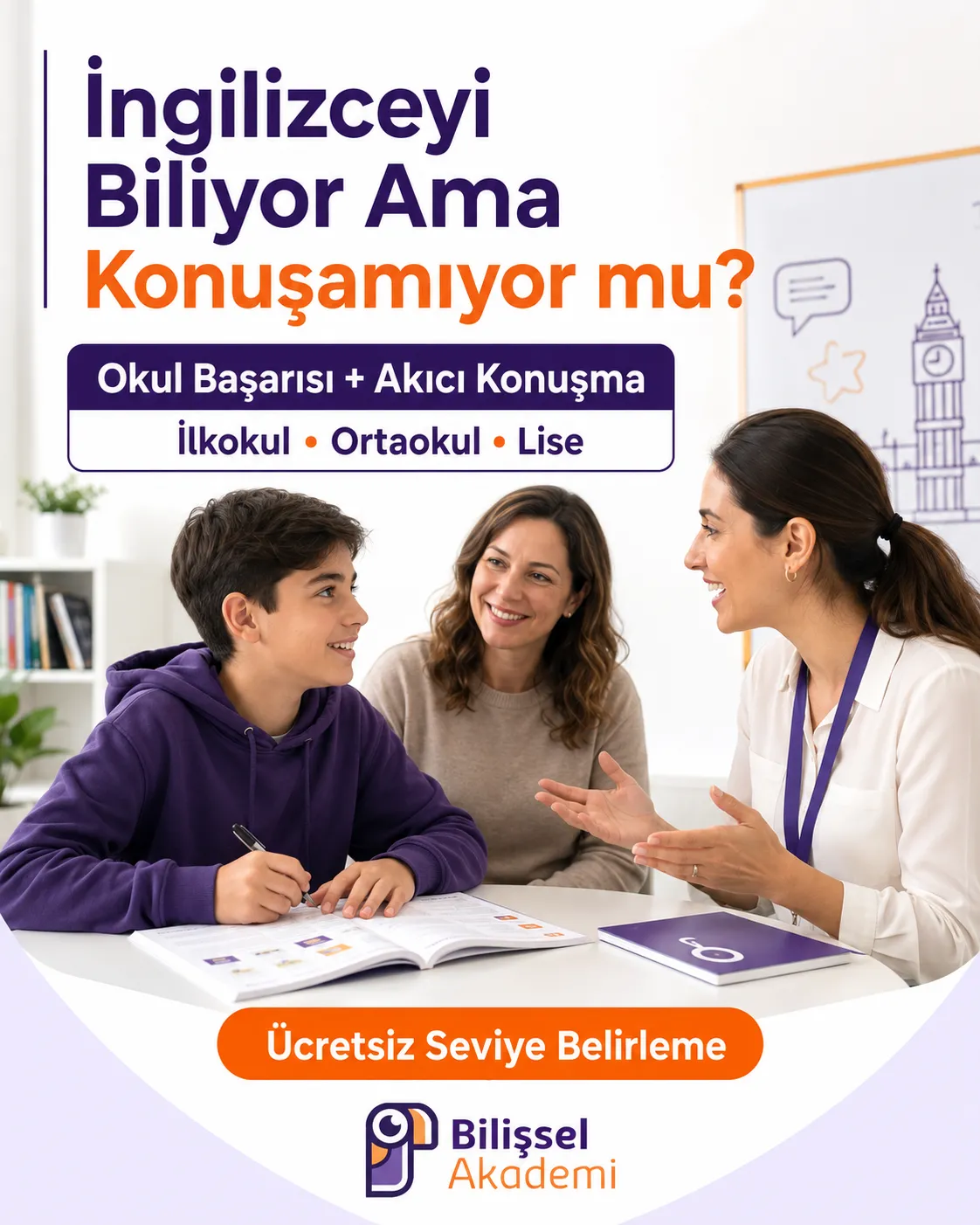 İngilizce Okul Destek Programı: İlkokul, Ortaokul ve Lise Öğrencileri İçin