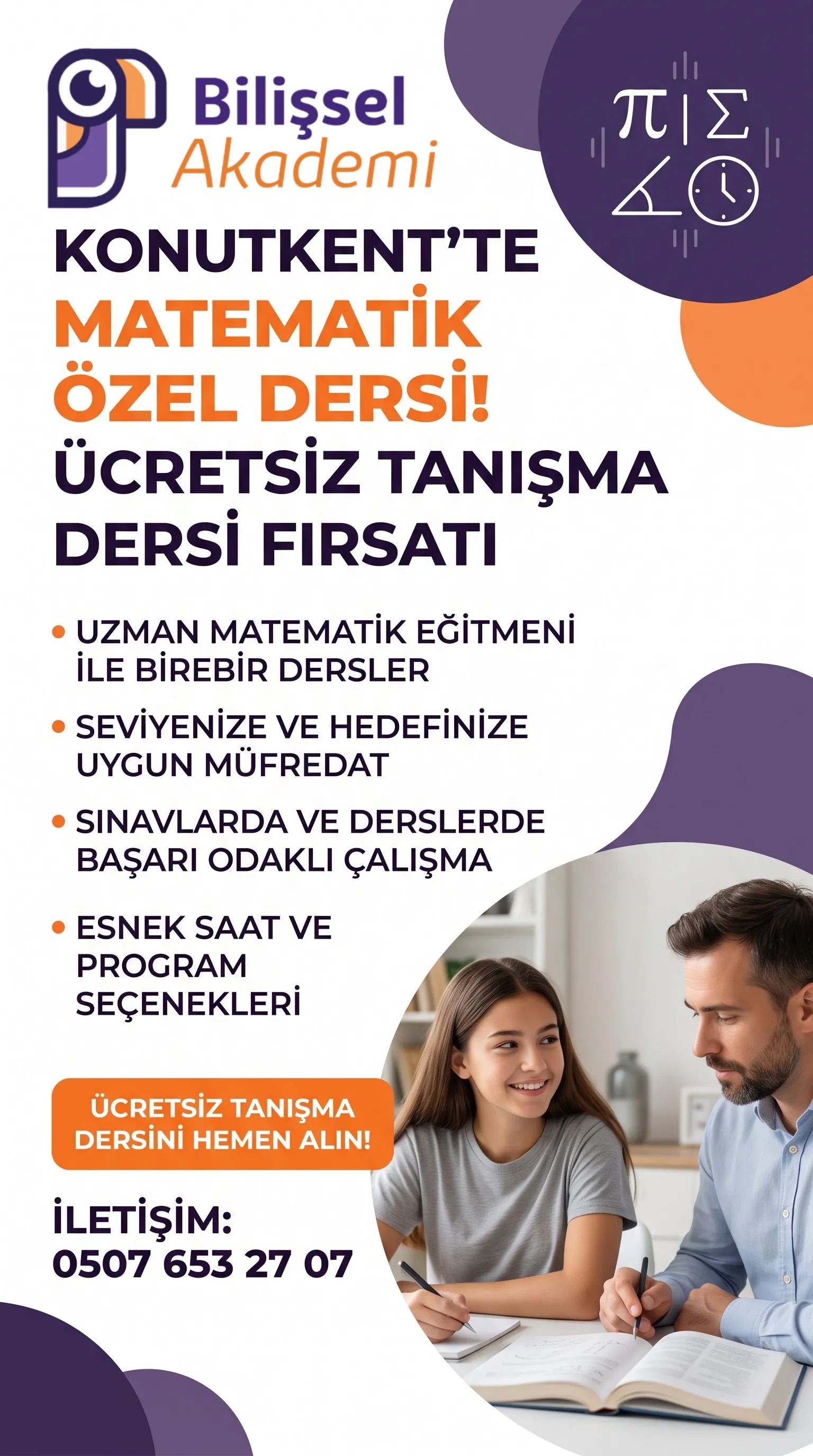 Konutkent Matematik Özel Ders: Uzman Eğitmenle Ücretsiz Tanışma Dersi