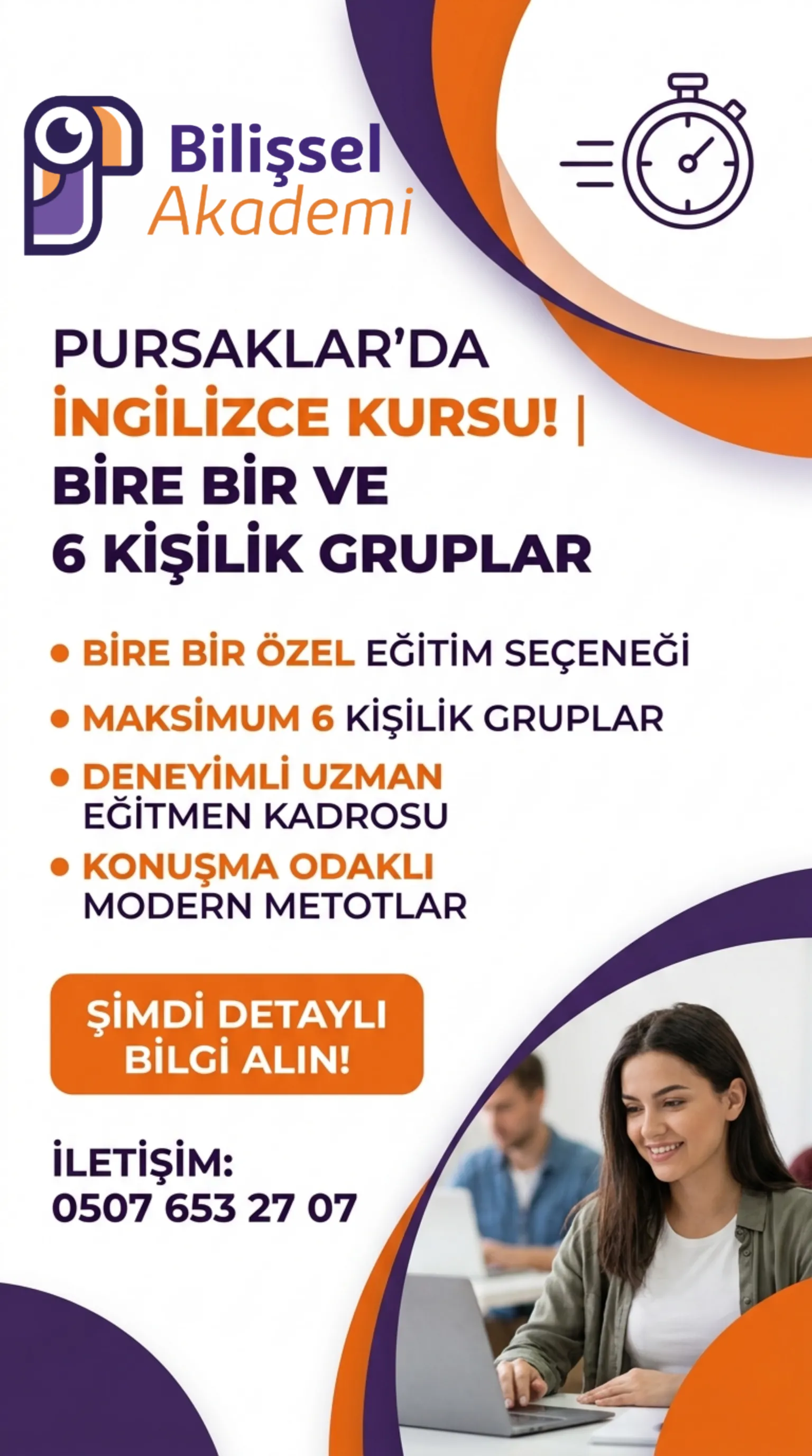Pursaklar İngilizce Kursu | Bire Bir ve 6 Kişilik Gruplar
