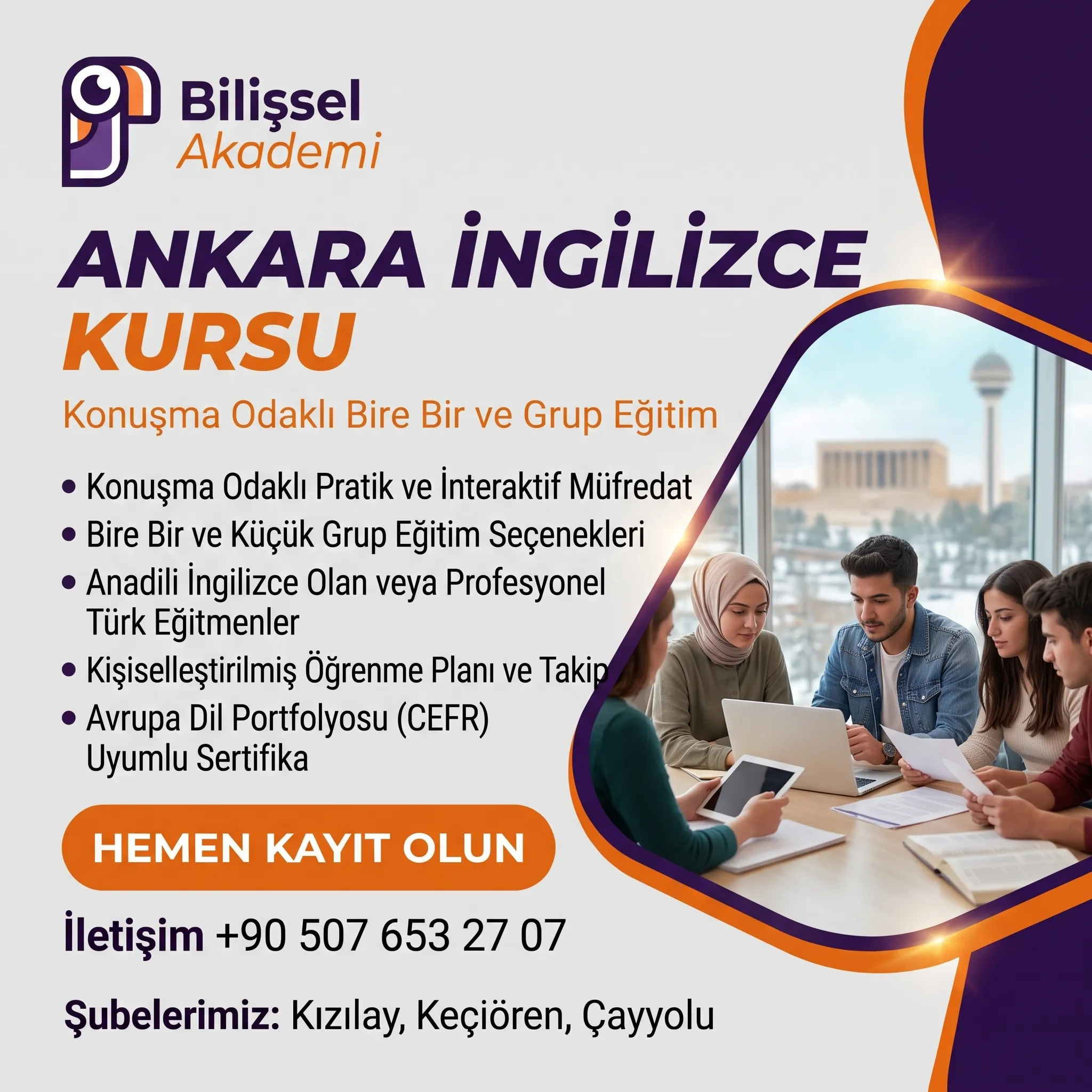 Ankara İngilizce Kursu | Konuşma Odaklı Bire Bir ve Grup Eğitim