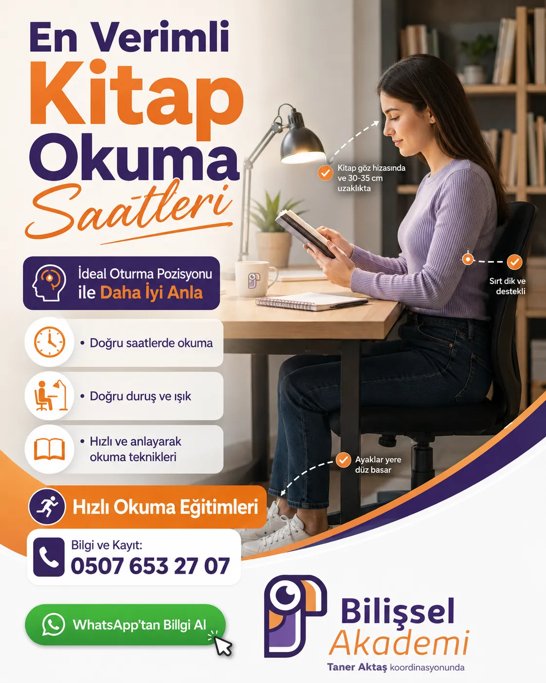 En Verimli Kitap Okuma Saatleri ve İdeal Oturma Pozisyonu
