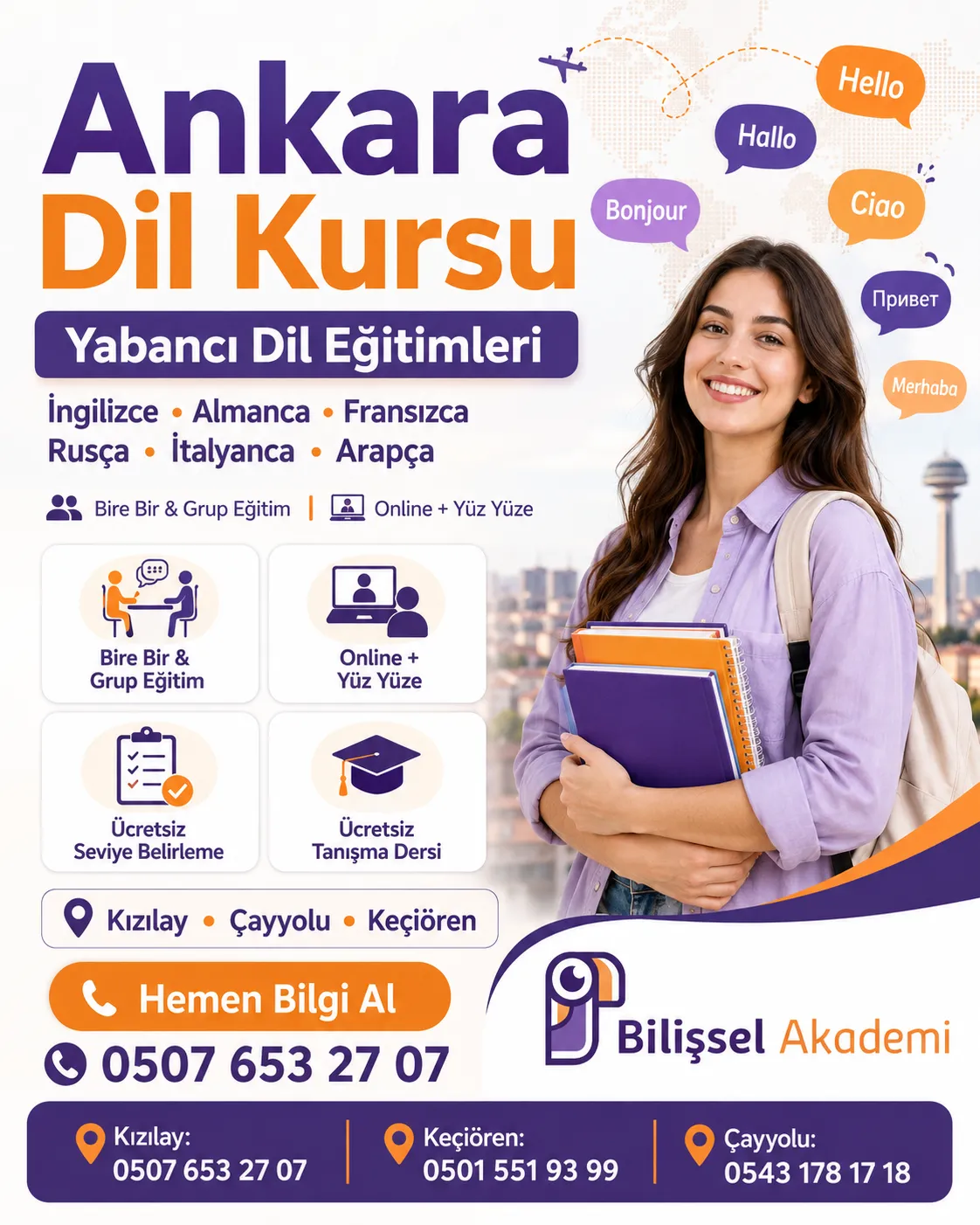 Ankara Dil Kursu | Bilişsel Akademi’de İngilizce, Almanca, Fransızca, İtalyanca, Rusça ve Arapça Eğitimleri