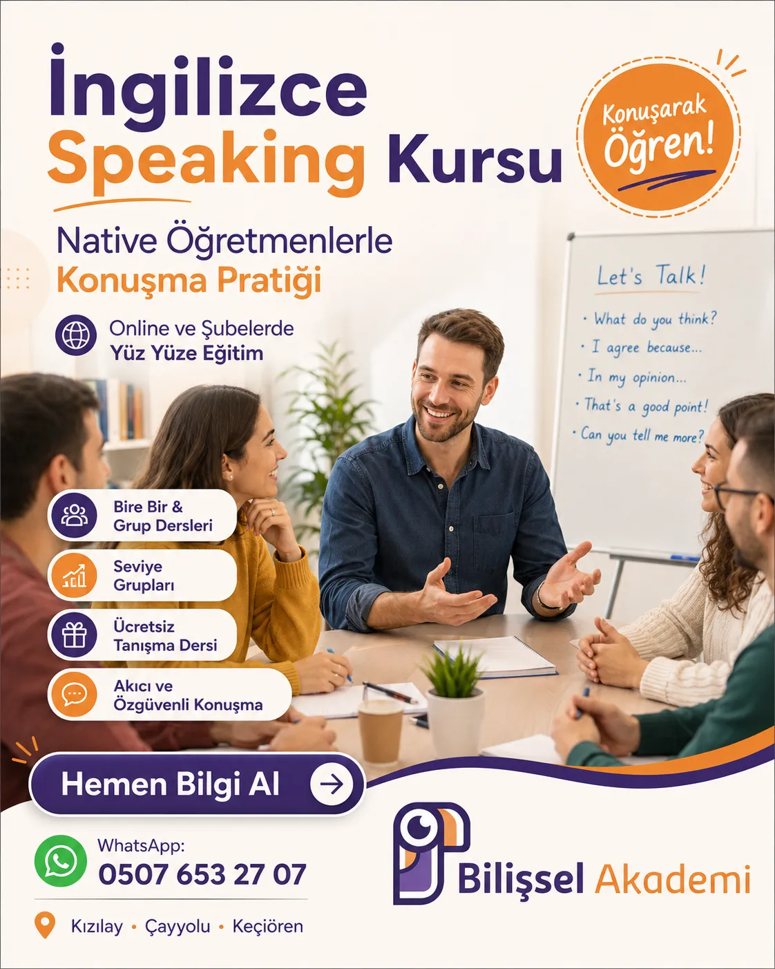 İngilizce Speaking Kursu | Online ve Yüz Yüze Konuşma Odaklı İngilizce Eğitimi