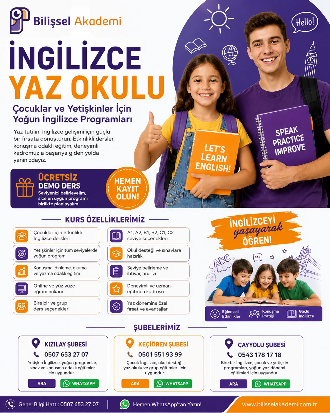 İngilizce Yaz Okulu | Çocuk ve Yetişkinler İçin Yoğun Program