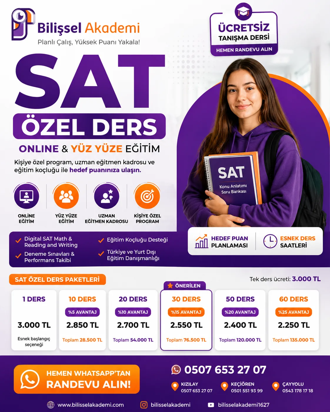SAT Özel Ders | Online ve Yüz Yüze SAT Hazırlık