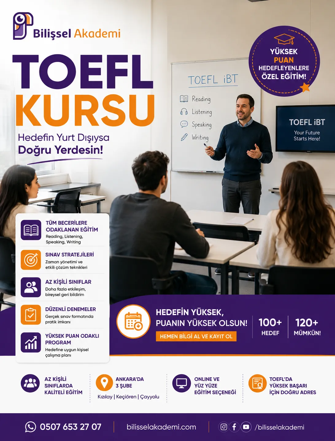 TOEFL Kursu | Online ve Yüz Yüze TOEFL iBT Hazırlık