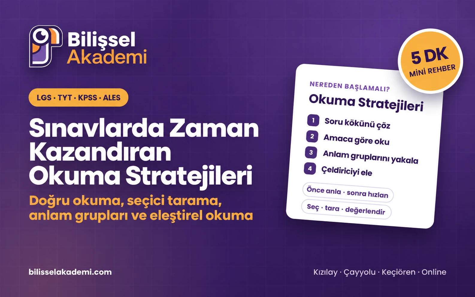 Sınavlarda Zaman Kazandıran 7 Okuma Stratejisi