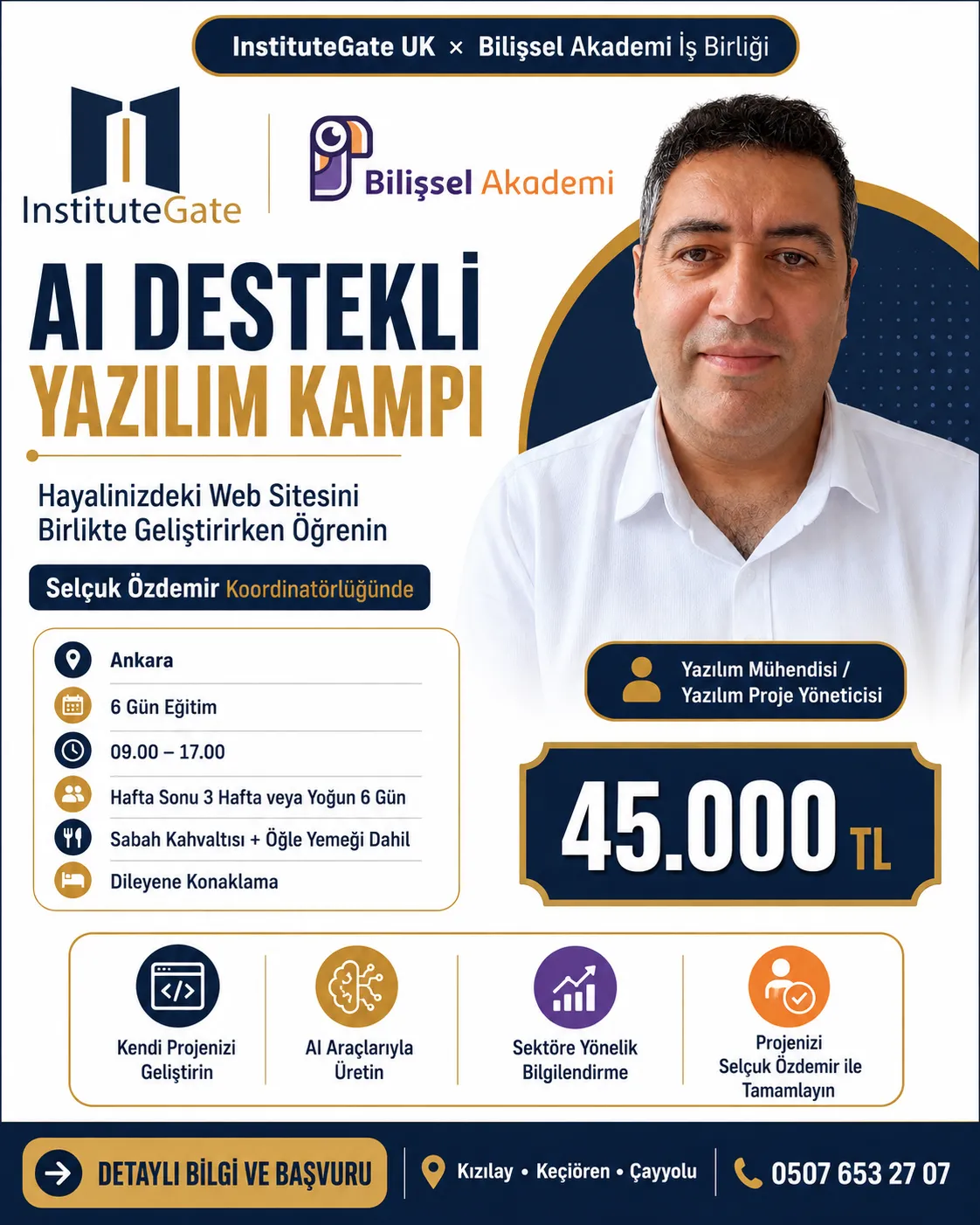AI Destekli Yazılım Kampı Ankara | 6 Günlük Uygulamalı Eğitim