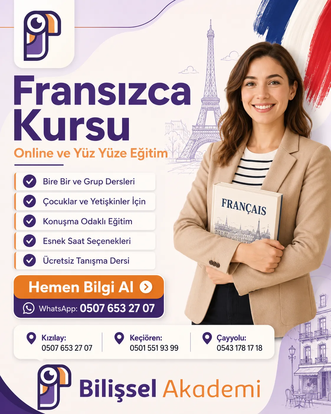 Fransızca Kursu | Online ve Yüz Yüze Eğitim