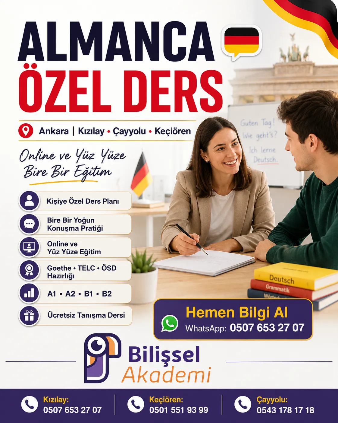 Almanca Özel Ders Ankara | Kızılay, Çayyolu, Keçiören ve Online