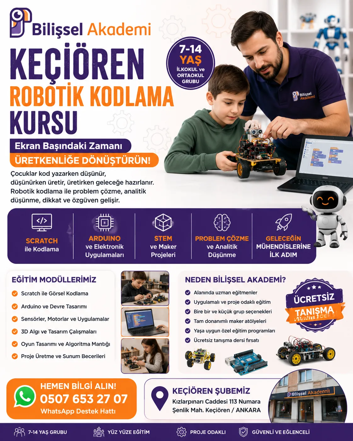 Keçiören Robotik Kodlama Kursu | Çocuklar İçin STEM, Kodlama ve Maker Eğitimi