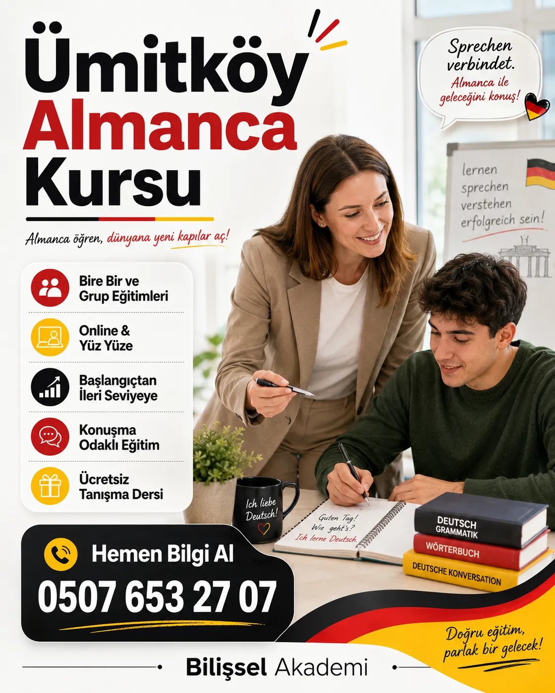 Ümitköy Almanca Kursu | Bire Bir ve Grup Eğitimleri