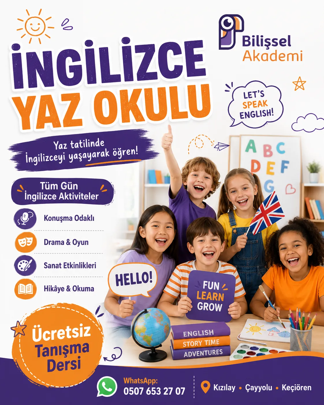 İngilizce Yaz Okulu Ankara | Tüm Gün İngilizce Aktiviteler