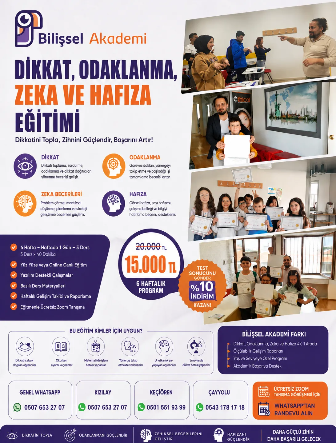 Dikkat, Odaklanma, Zeka ve Hafıza Eğitimi | Bilişsel Akademi
