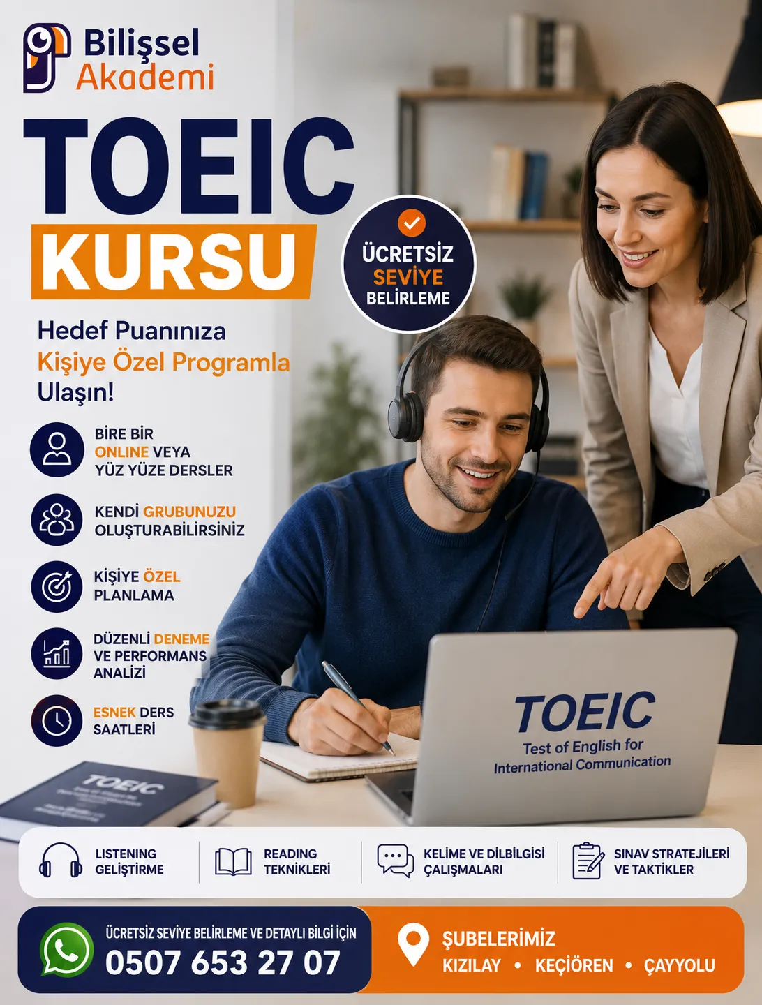 TOEIC Kursu Ankara | Bire Bir Online ve Yüz Yüze Eğitim
